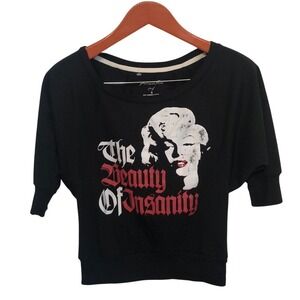 Miami Style Marilyn Monroe The Beauty of Insanity cotton crop‎ top size S